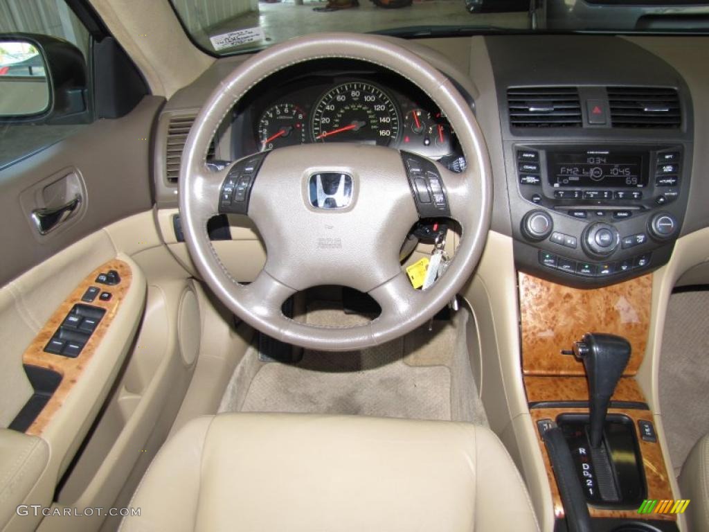 2003 Accord EX V6 Sedan - Taffeta White / Ivory photo #14