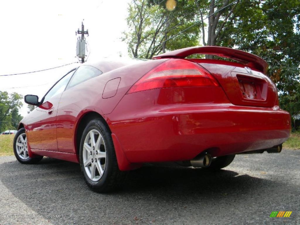 2003 Accord EX V6 Coupe - San Marino Red / Ivory photo #6