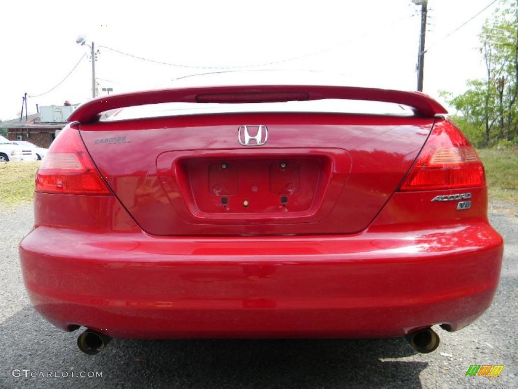 2003 Accord EX V6 Coupe - San Marino Red / Ivory photo #7