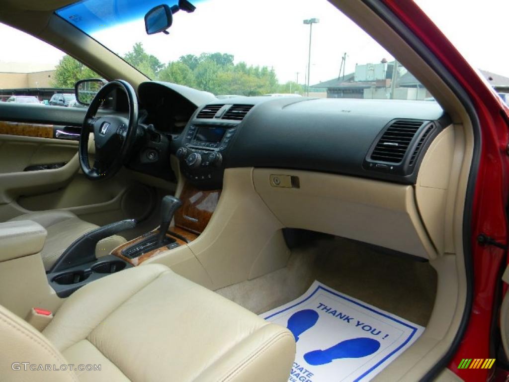 2003 Accord EX V6 Coupe - San Marino Red / Ivory photo #20