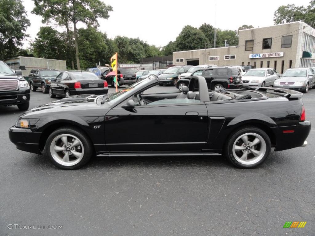 2001 Mustang GT Convertible - Black / Medium Graphite photo #3