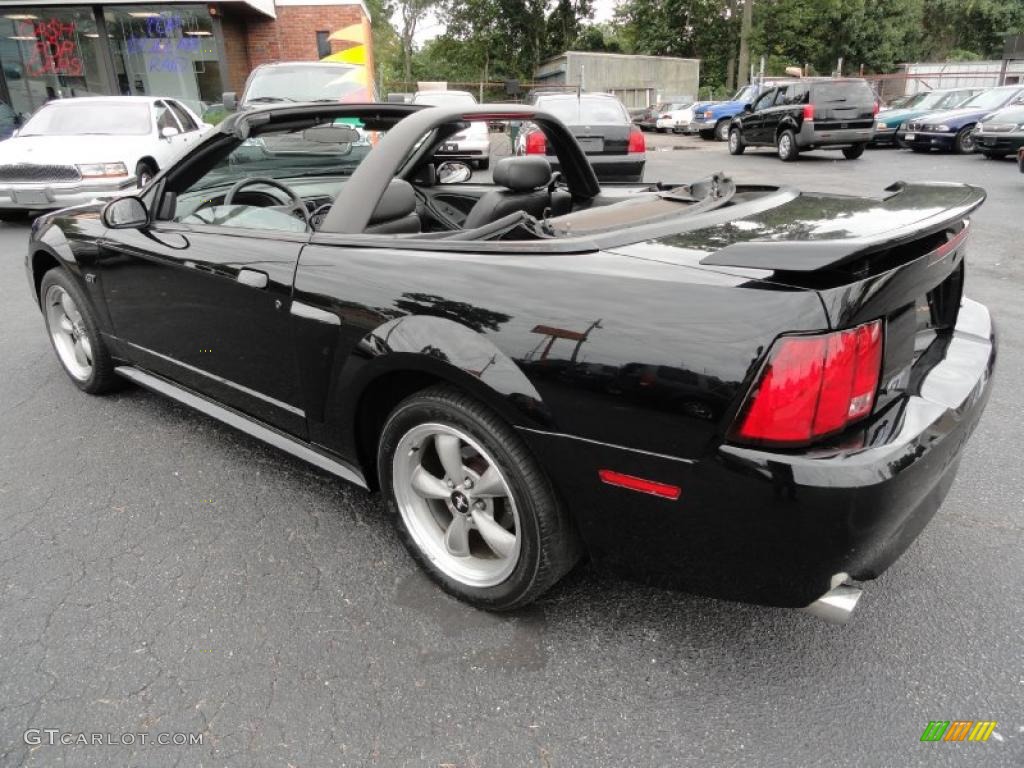 2001 Mustang GT Convertible - Black / Medium Graphite photo #4