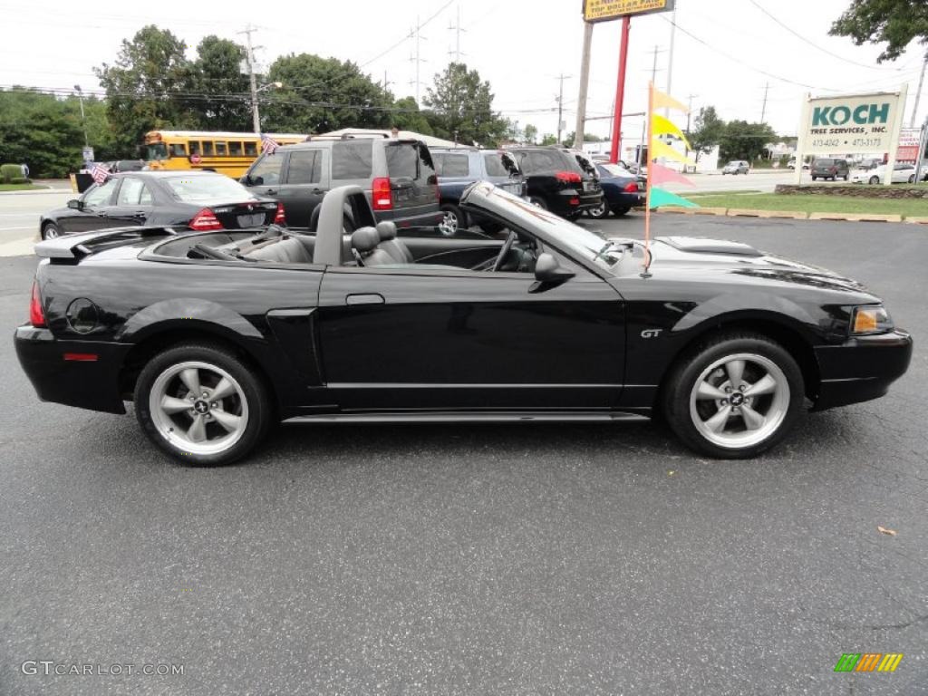 2001 Mustang GT Convertible - Black / Medium Graphite photo #7