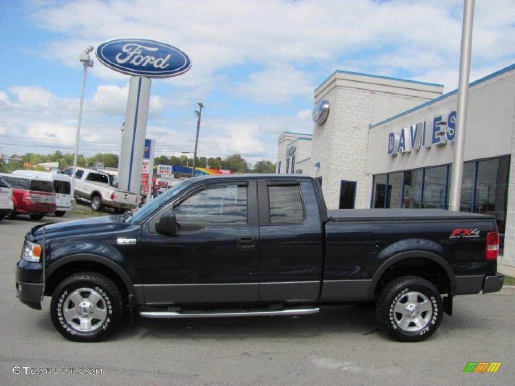 2005 F150 FX4 SuperCab 4x4 - True Blue Metallic / Medium Flint Grey photo #2