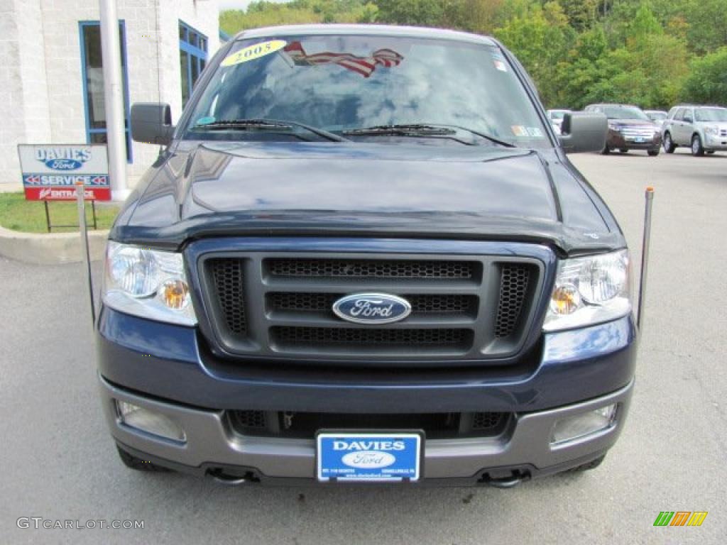 2005 F150 FX4 SuperCab 4x4 - True Blue Metallic / Medium Flint Grey photo #3