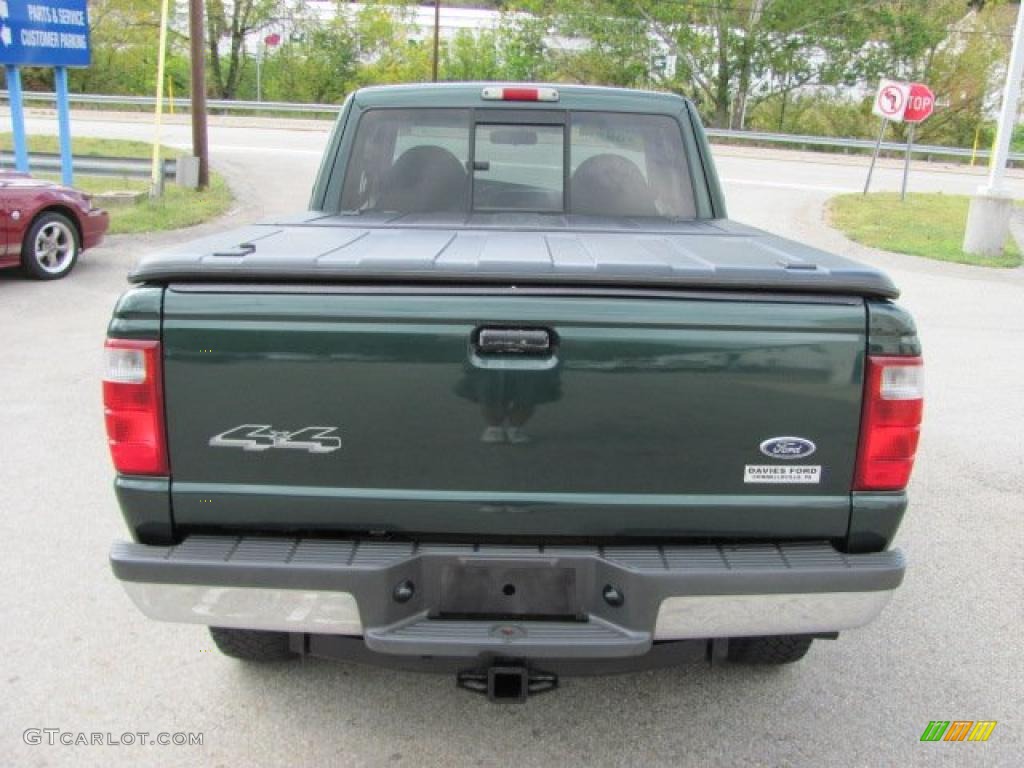 2002 Ranger XLT SuperCab 4x4 - Dark Highland Green Metallic / Medium Prairie Tan photo #10