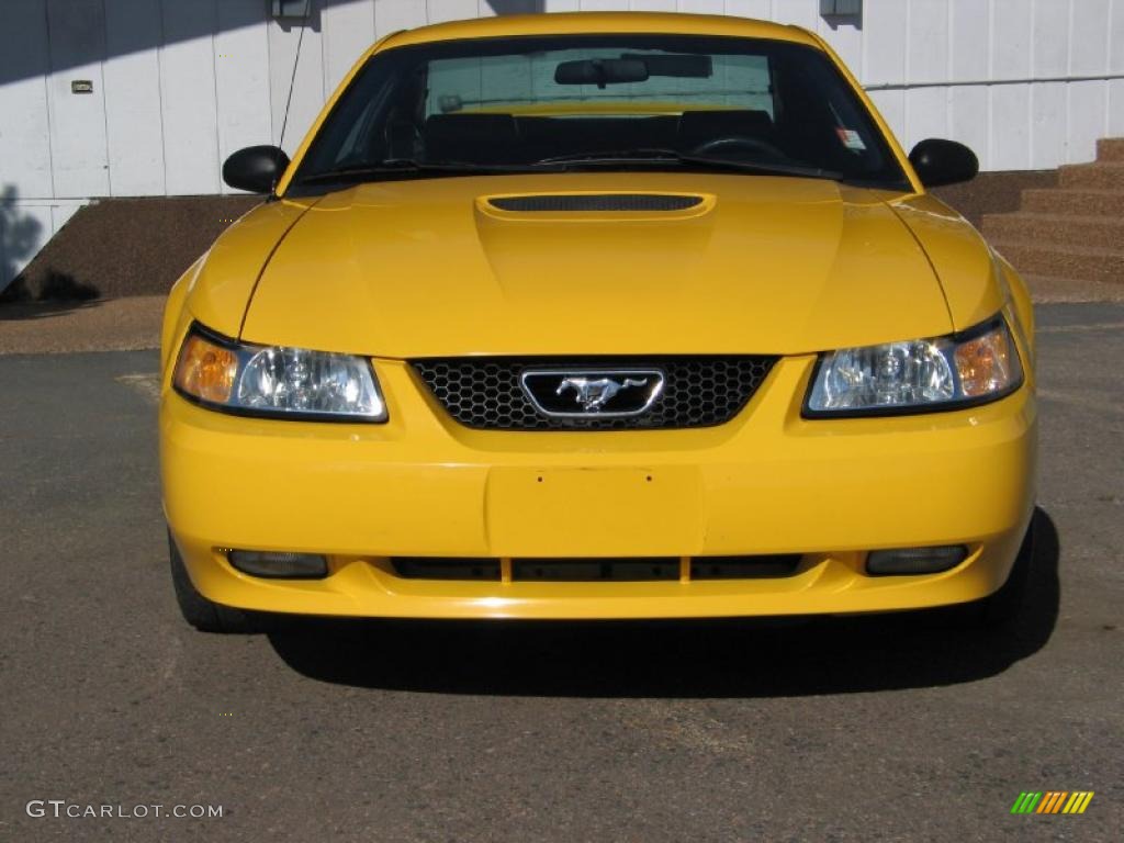1999 Mustang GT Coupe - Chrome Yellow / Dark Charcoal photo #4