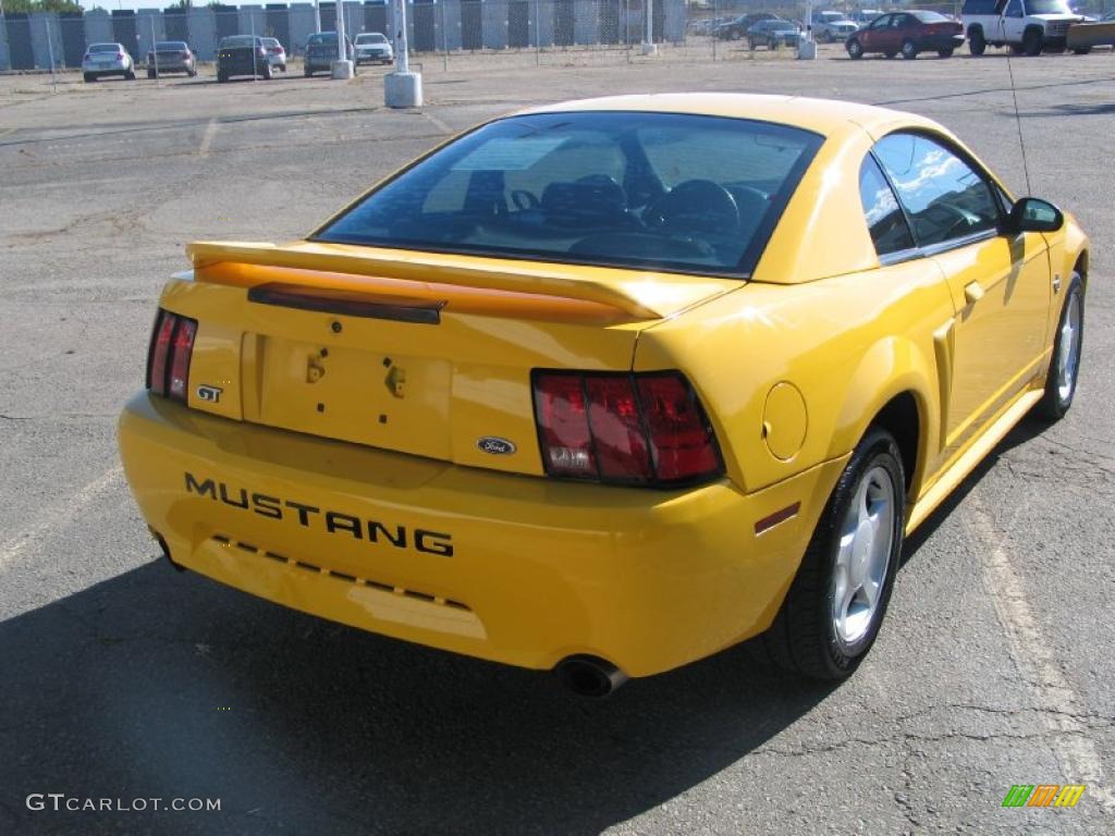 1999 Mustang GT Coupe - Chrome Yellow / Dark Charcoal photo #7