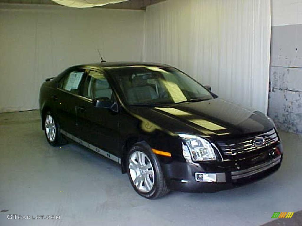 2007 Fusion SEL V6 AWD - Black / Light Stone photo #1