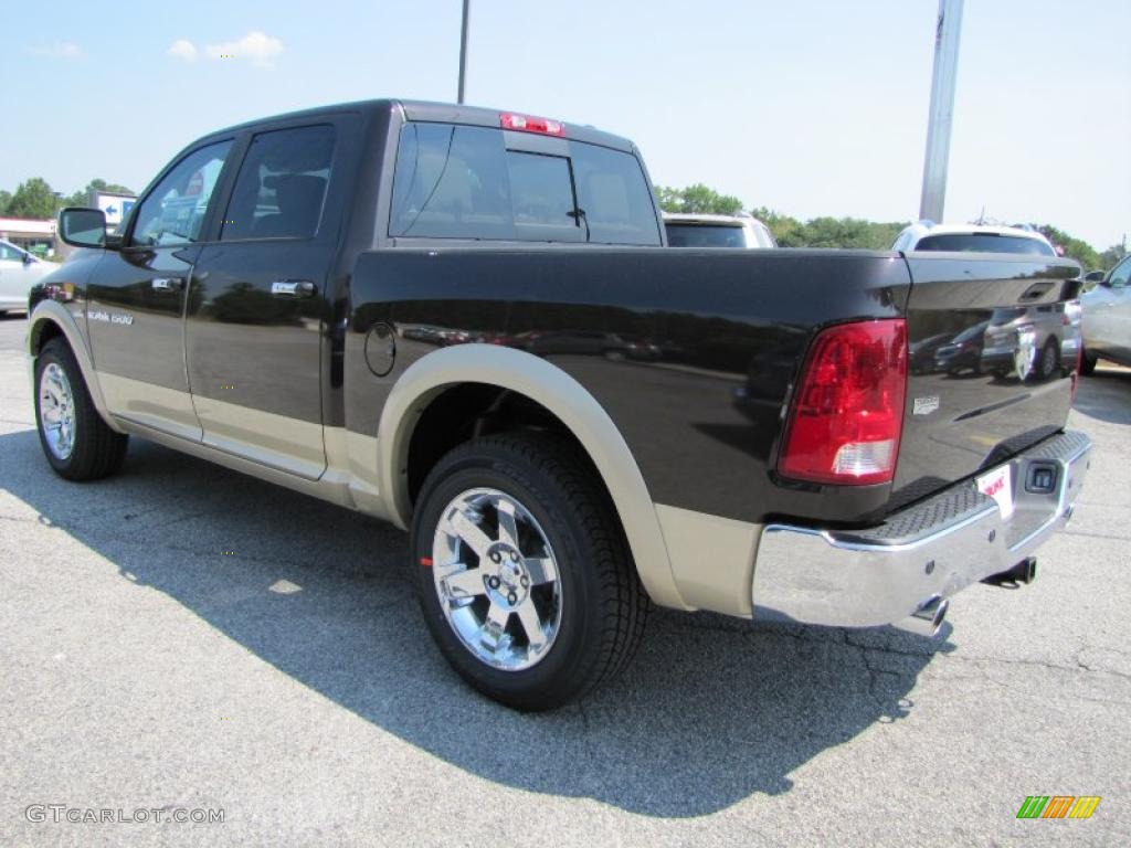 2011 Ram 1500 Laramie Crew Cab - Rugged Brown Pearl / Light Pebble Beige/Bark Brown photo #5
