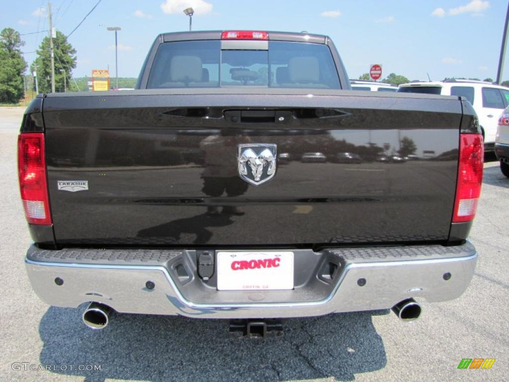 2011 Ram 1500 Laramie Crew Cab - Rugged Brown Pearl / Light Pebble Beige/Bark Brown photo #6