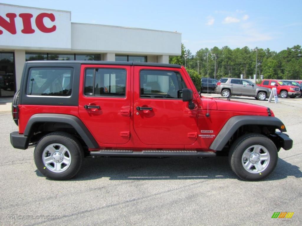 2011 Wrangler Unlimited Sport 4x4 - Flame Red / Black photo #8