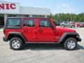 2011 Flame Red Jeep Wrangler Unlimited Sport 4x4  photo #8