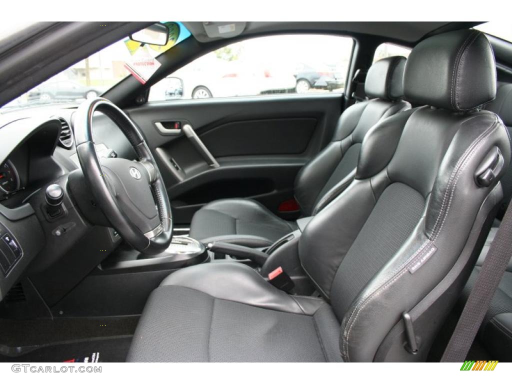 2008 Tiburon GT - Quicksilver / GT Black Leather/Black Sport Grip photo #23