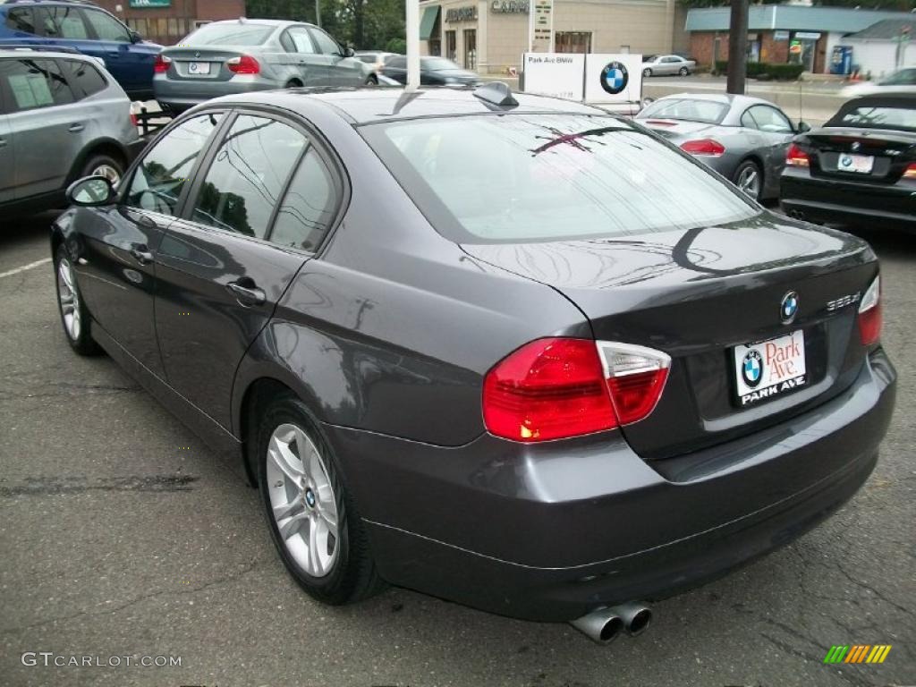 2008 3 Series 328xi Sedan - Sparkling Graphite Metallic / Black photo #7