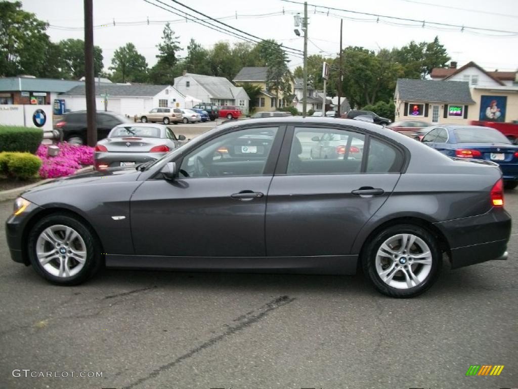 2008 3 Series 328xi Sedan - Sparkling Graphite Metallic / Black photo #8