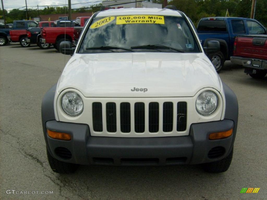 2003 Liberty Sport 4x4 - Stone White / Dark Slate Gray photo #8