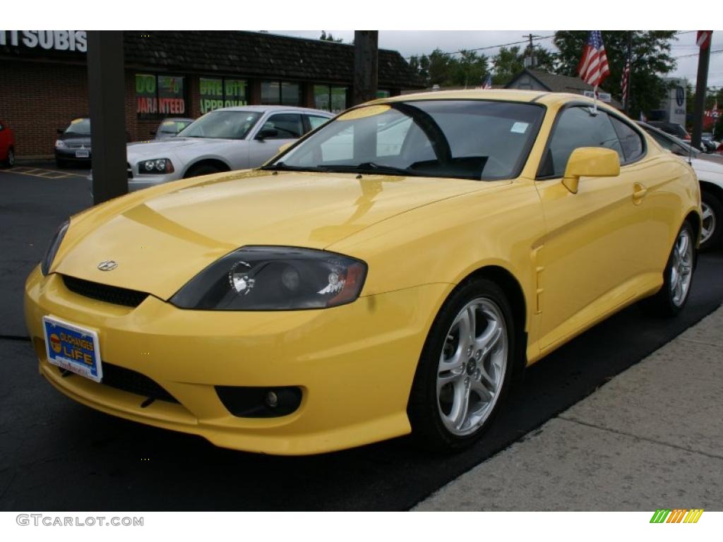 2006 Tiburon GT - Sunburst Yellow / Black photo #1