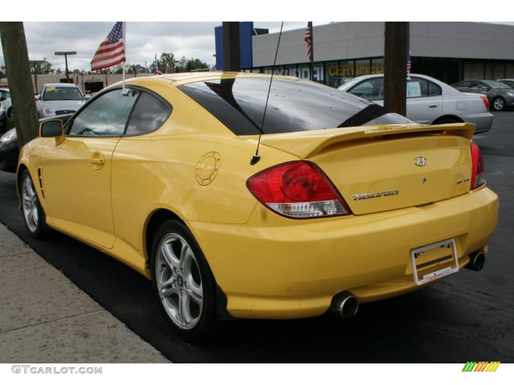 2006 Tiburon GT - Sunburst Yellow / Black photo #2