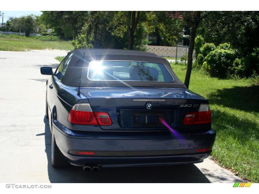 2004 3 Series 330i Convertible - Mystic Blue Metallic / Black photo #7