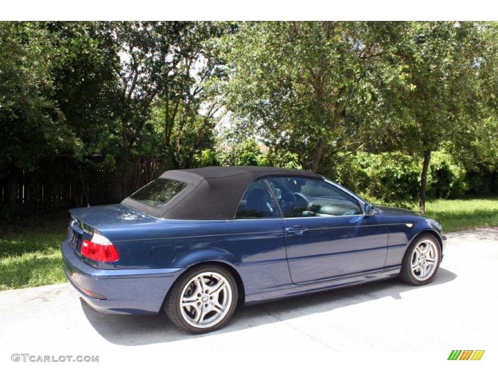 2004 3 Series 330i Convertible - Mystic Blue Metallic / Black photo #10