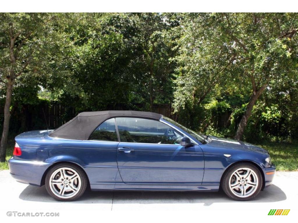 2004 3 Series 330i Convertible - Mystic Blue Metallic / Black photo #11