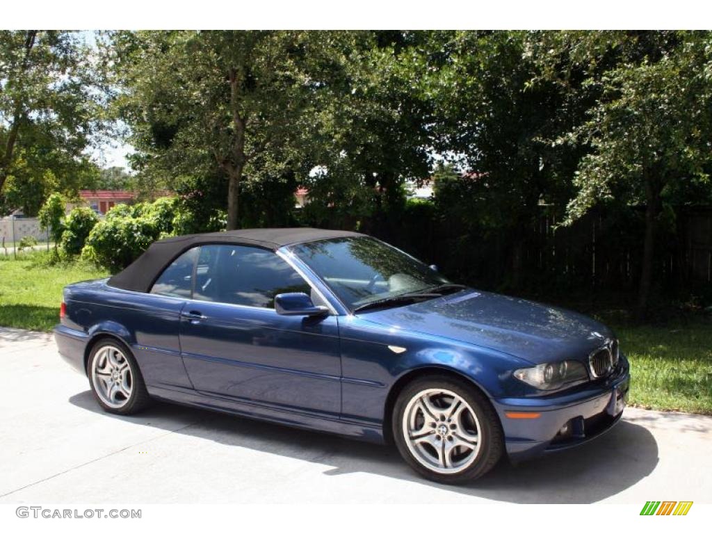 2004 3 Series 330i Convertible - Mystic Blue Metallic / Black photo #13