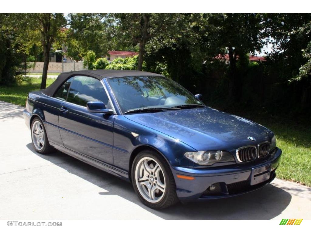 2004 3 Series 330i Convertible - Mystic Blue Metallic / Black photo #14