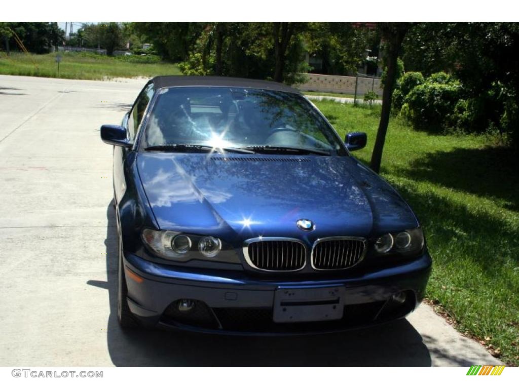 2004 3 Series 330i Convertible - Mystic Blue Metallic / Black photo #15