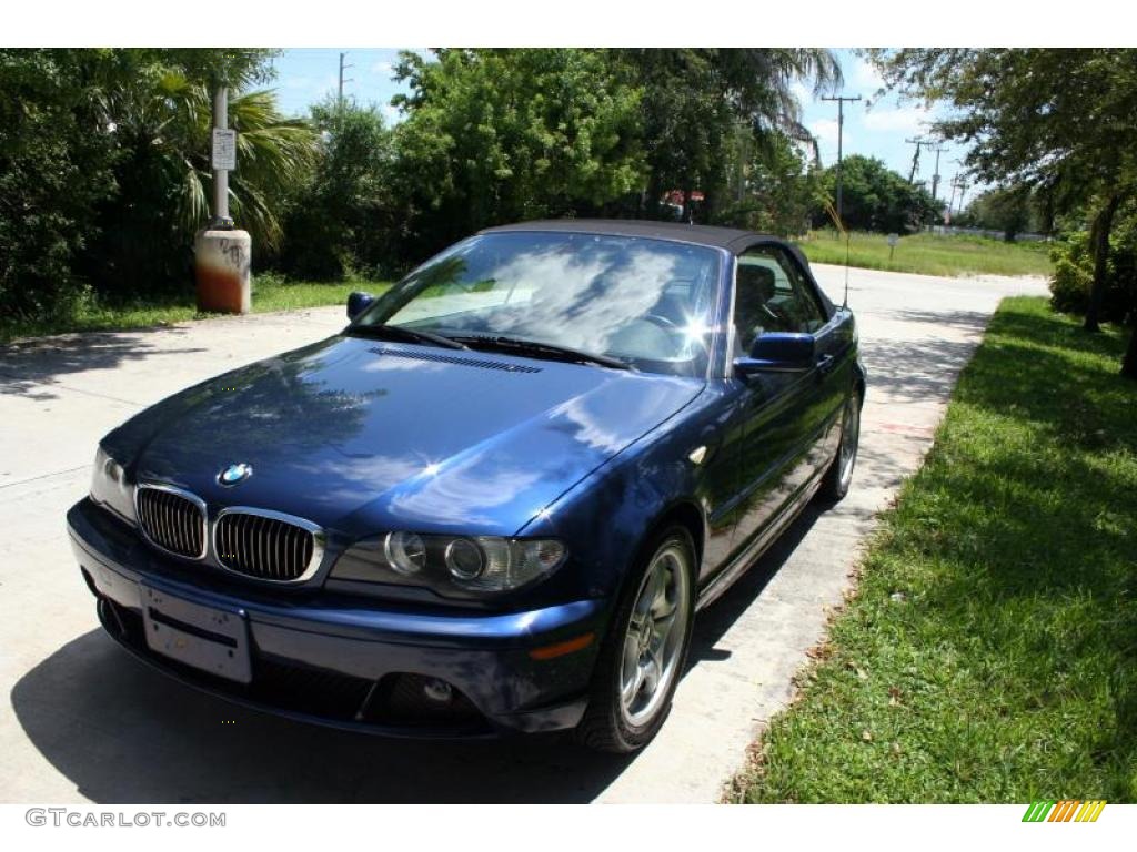 2004 3 Series 330i Convertible - Mystic Blue Metallic / Black photo #18