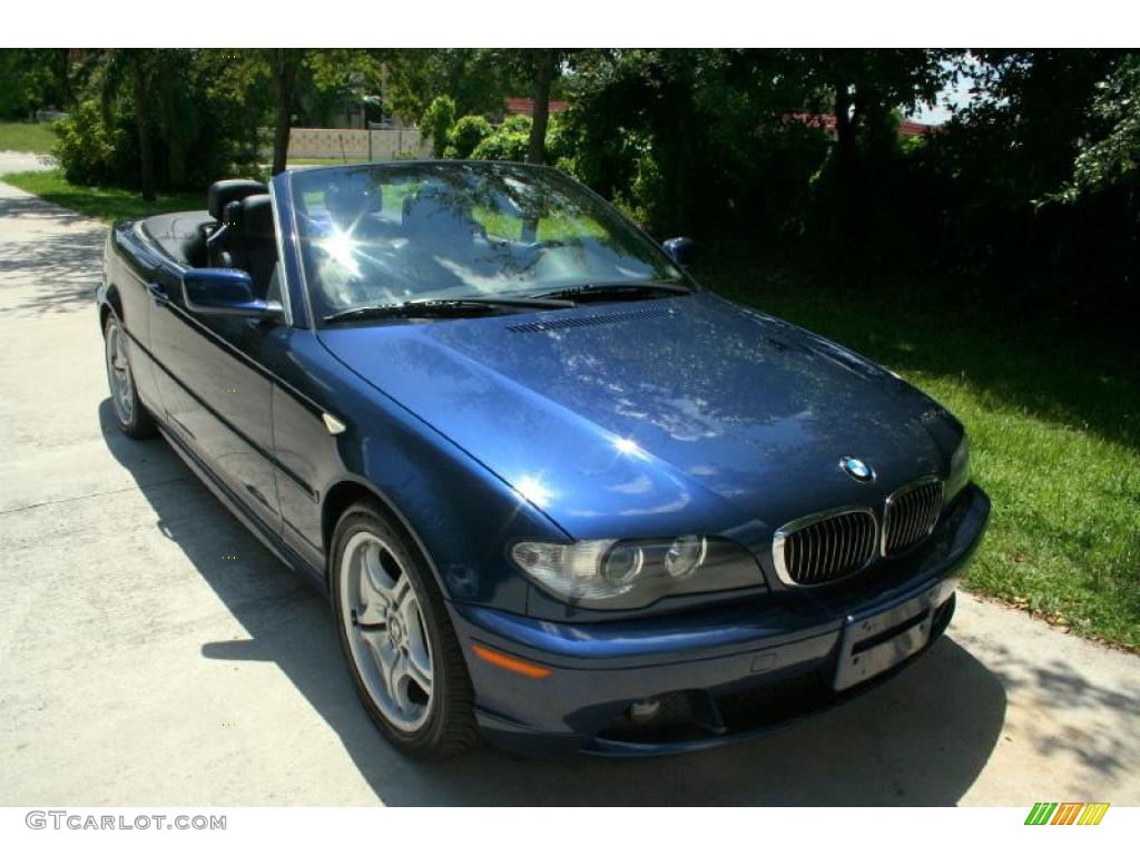 2004 3 Series 330i Convertible - Mystic Blue Metallic / Black photo #23