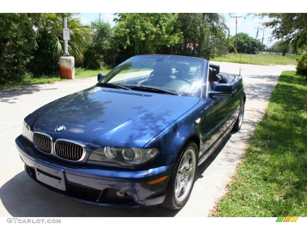 2004 3 Series 330i Convertible - Mystic Blue Metallic / Black photo #24