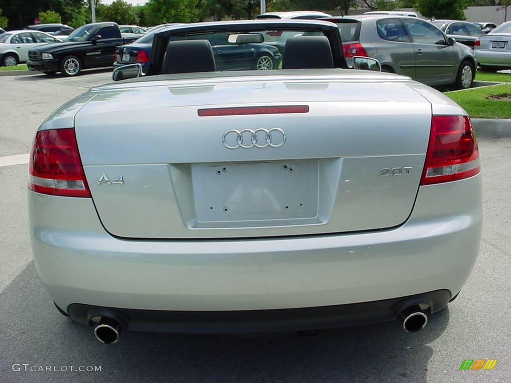 2008 A4 2.0T Cabriolet - Light Silver Metallic / Black photo #4