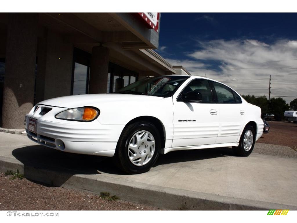 2000 Grand Am SE Sedan - Arctic White / Dark Pewter photo #14