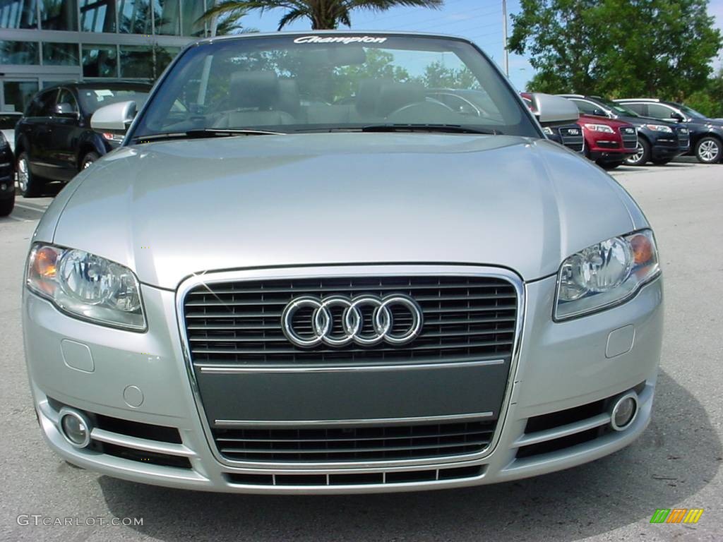 2008 A4 2.0T Cabriolet - Light Silver Metallic / Black photo #8