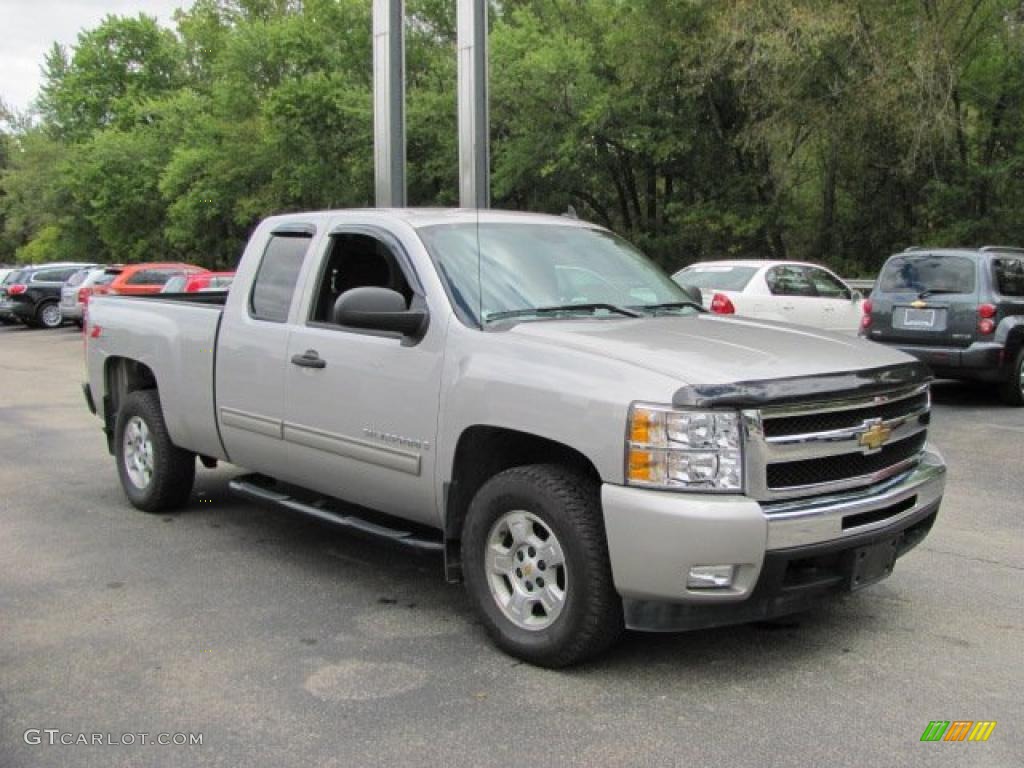 2009 Silverado 1500 LT Extended Cab 4x4 - Silver Birch Metallic / Ebony photo #5