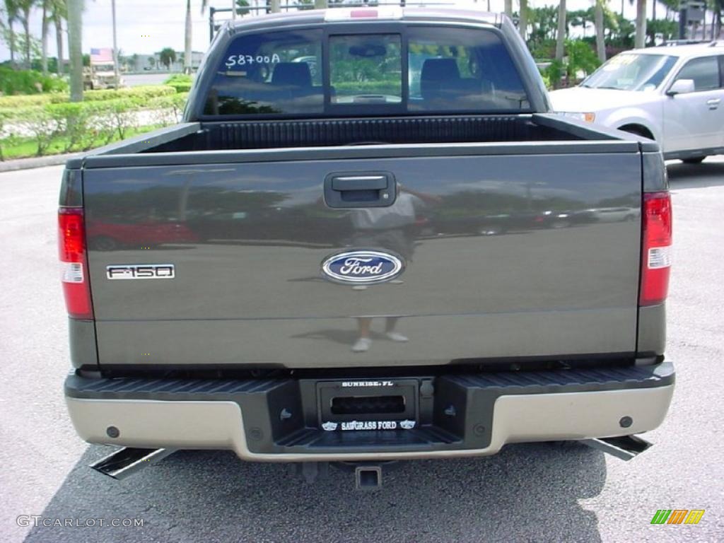 2005 F150 Lariat SuperCrew - Dark Stone Metallic / Tan photo #7