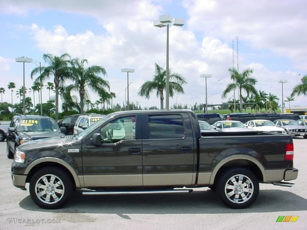 2005 F150 Lariat SuperCrew - Dark Stone Metallic / Tan photo #11
