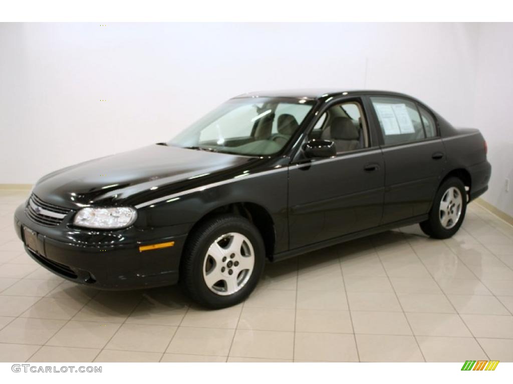 2003 Malibu LS Sedan - Black / Gray photo #3