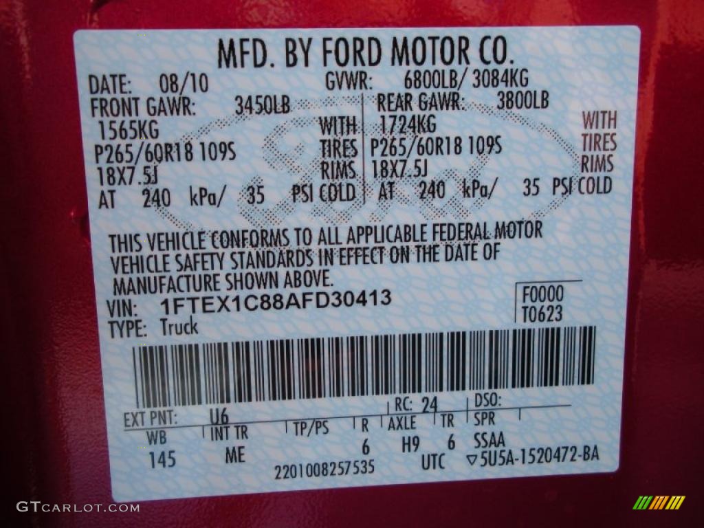 2010 F150 XLT SuperCab - Red Candy Metallic / Medium Stone photo #12