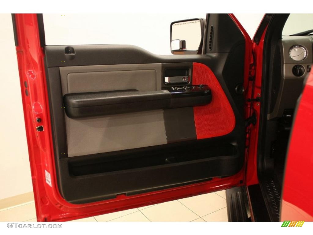 2005 F150 FX4 SuperCab 4x4 - Bright Red / Medium Flint/Dark Flint Grey photo #9