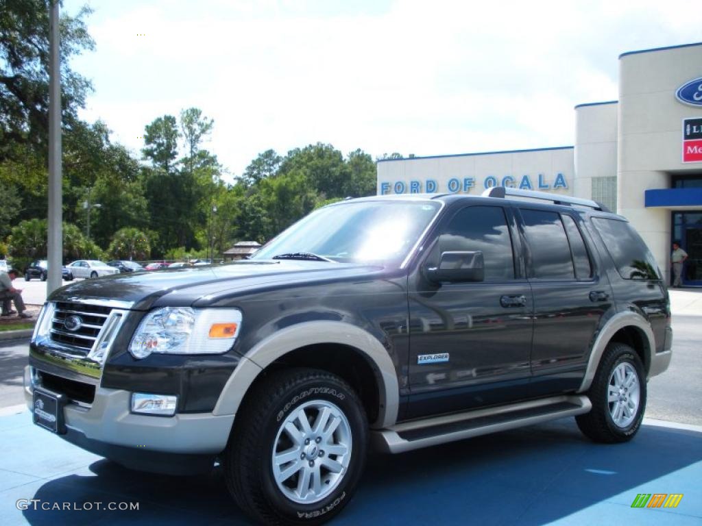 2007 Explorer Eddie Bauer - Carbon Metallic / Camel photo #1