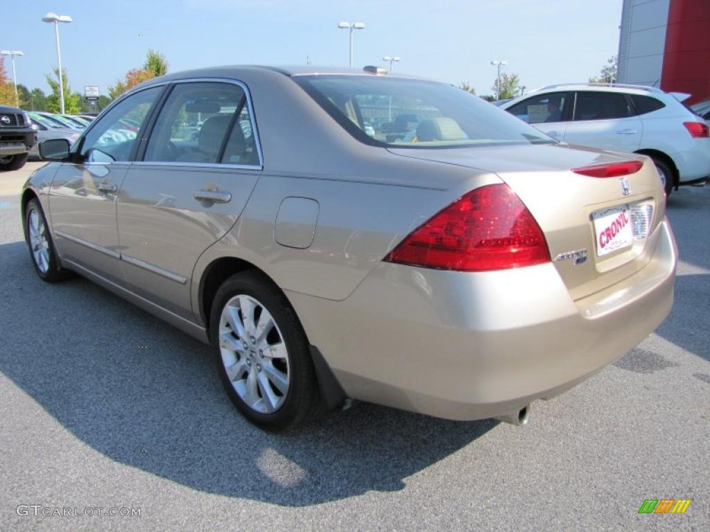 2007 Accord EX-L V6 Sedan - Desert Mist Metallic / Ivory photo #3
