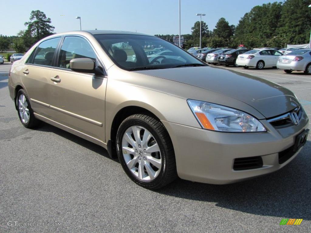 2007 Accord EX-L V6 Sedan - Desert Mist Metallic / Ivory photo #7