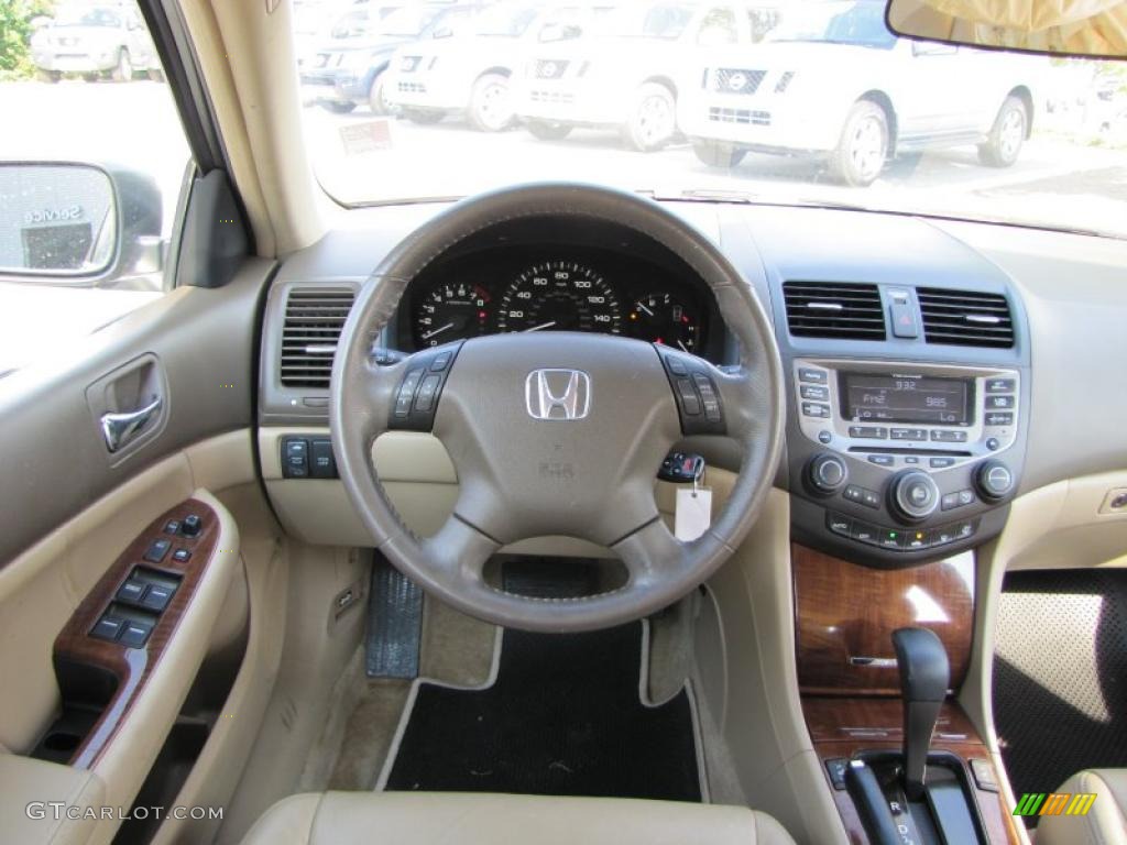 2007 Accord EX-L V6 Sedan - Desert Mist Metallic / Ivory photo #17