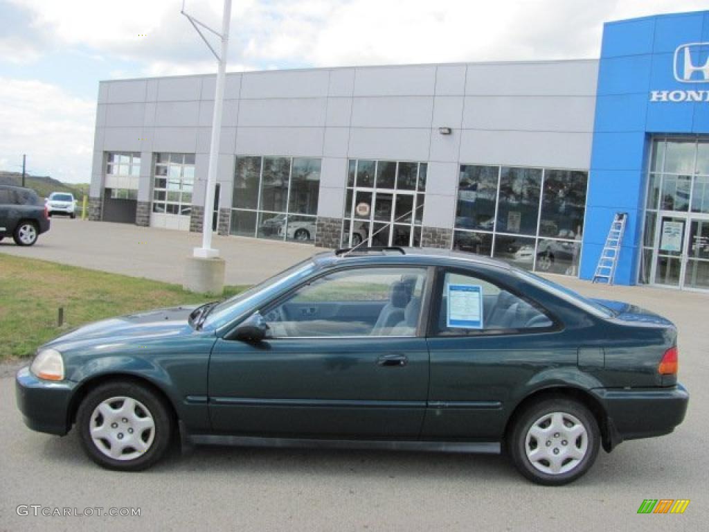 1998 Civic EX Coupe - Cypress Green Pearl / Gray photo #2