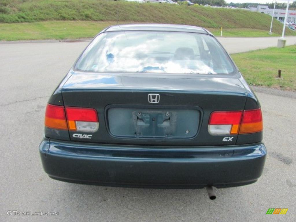 1998 Civic EX Coupe - Cypress Green Pearl / Gray photo #3