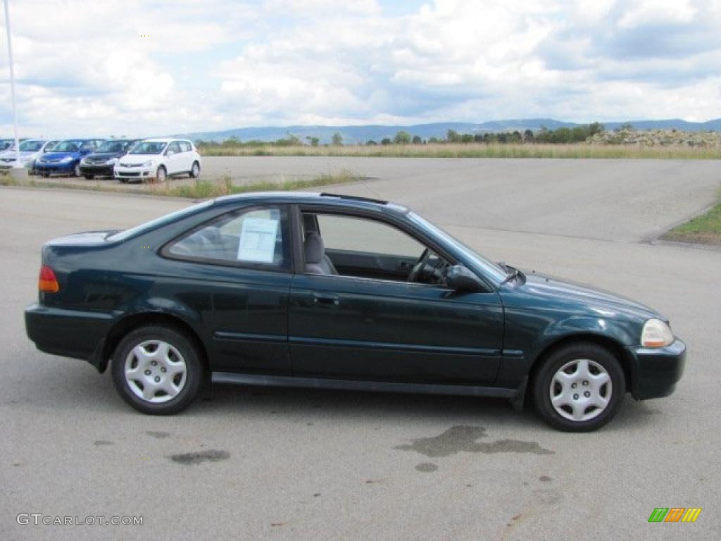 1998 Civic EX Coupe - Cypress Green Pearl / Gray photo #4