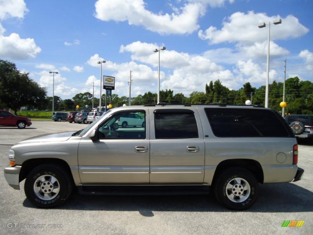 2003 Suburban 1500 LT - Light Pewter Metallic / Tan/Neutral photo #2