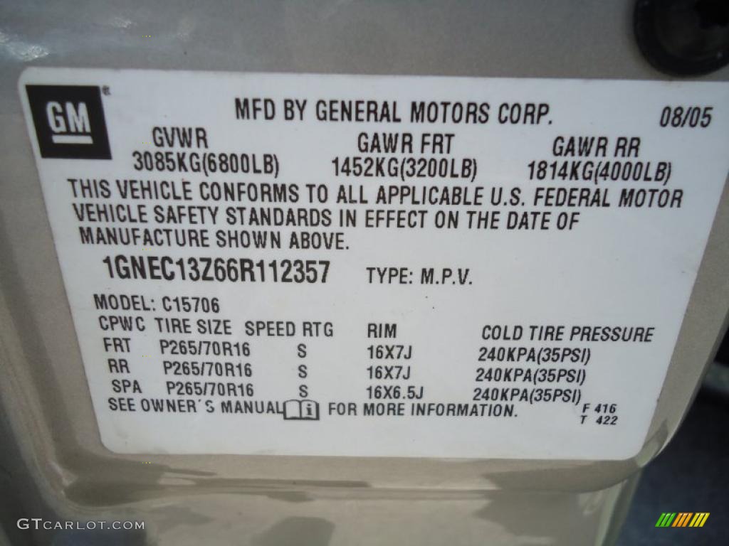 2006 Tahoe LS - Silver Birch Metallic / Gray/Dark Charcoal photo #37